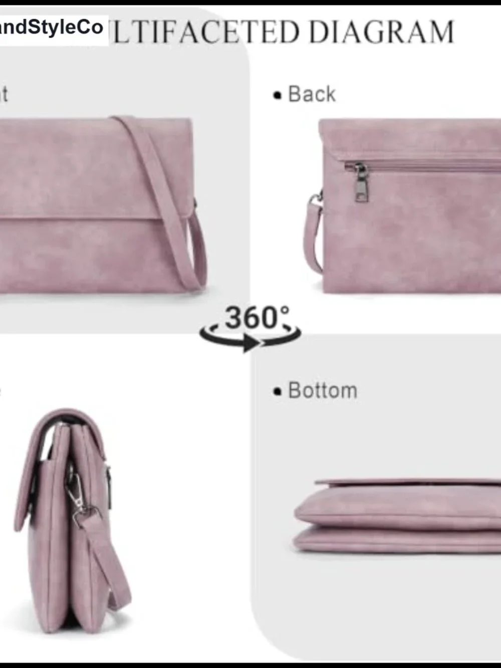 Vegan Leather Crossbody Phone Purse with RFID Card Slots